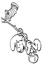 coloring page sint maarten smurf